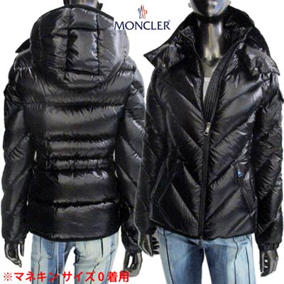 モンクレール MONCLER レディース アウター ダウン ジャケット ロゴ BROUEL 前面シェブロンモチーフ・アームロゴ付きショート丈ダウンジャケット 黒 1B51200 C0064 999 (R205700) 02A 2020年秋冬新作【送料無料】 【smtb-TK】