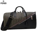 フェンディ FENDI メンズ 鞄 ボストンバッグ ショルダーバッグ ユニセックス可 ズッカ柄 FF柄・フロント斜めジップポケット・ジップロゴ刻印付きボストンバ...