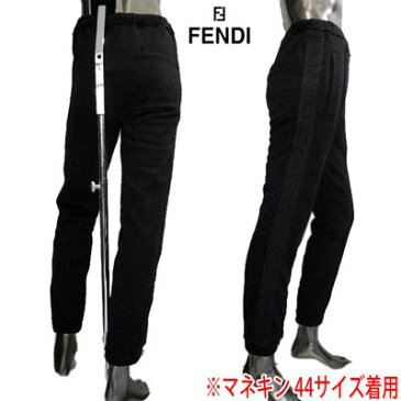 フェンディ FENDI メンズ ボトムス ロゴ setup着可(トップス別売り) シルク混・サイドFFズッカ柄ライン入りスウェットパンツ ブラック FB0461 A2F1 F0QA1 (R157300) 02A 2020年秋冬新作【送料無料】 【smtb-TK】