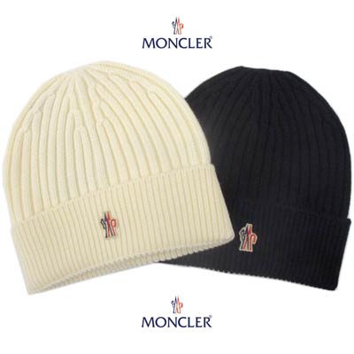 モンクレール ニット帽 メンズ モンクレール グルノーブル MONCLER GRENOBLE メンズ 帽子 キャップ ニット帽 ロゴ ユニセックス可 2color MONCLERロゴワッペン付きニット帽 白/黒 3B70000 04761 034/999 (R29700) 02A 秋冬【送料無料】 【smtb-TK】