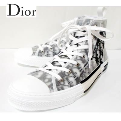 ディオールオム DIOR HOMME メンズ 靴 スニーカー ハイカットスニーカー ロゴ 2color クリアラバー・総柄DIORロゴ・オブリークハイトップスニーカー 白/黒 3SH118 YJP 069/961 (R132000/R143000) 02A 秋冬【送料無料】 【smtb-TK】のサムネイル