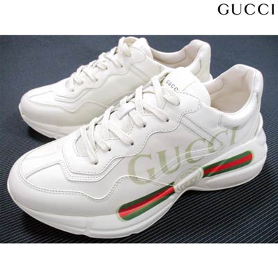 グッチ GUCCI メンズ 靴 スニーカー ロゴ ヴィンテージGUCCIロゴ・シェリーライン・かかと部分GUCCIロゴ刻印付きレザースニーカー アイボリー 白 500877 DRW00 9522 (R125400) GB02A 2020年秋冬新作【送料無料】 【smtb-TK】