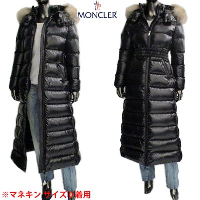 【完売】モンクレール MONCLER レディース アウター ダウン コート ロゴ HUDSON ブルーフロストフォックスファー使用・アームロゴ付きロングダウンコート 黒 1D53002 C0065 999 (R355300) 02A 秋冬【送料無料】 【smtb-TK】