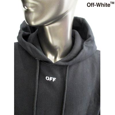 オフホワイト OFF-WHITE メンズ トップス パーカー ロゴ スモールOFFロゴ・バックSTENCILアローロゴプリント付きパーカー ブラック OMBB034E 20FLE004 1001 (R69300) GB02A 秋冬【送料無料】 【smtb-TK】