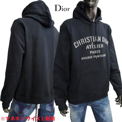 ディオールオム DIOR HOMME メンズ トップス パーカー フーディー ロゴ ヴィンテージ加工CHRISTIAN DIOR擦れロゴ付パーカー ブラック 濃紺 043J646 A0531 589 (R154000) GB121 春夏【送料無料】 【smtb-TK】のサムネイル