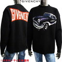 ジバンシー GIVENCHY メンズ トップス ニット セーター ロゴ フロント車/バックGIVENCHYロゴ付クルーネックニット ブラック BM90F9 4Y...