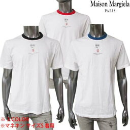 メゾン・マルタン・マルジェラ メゾン マルタン マルジェラ MAISON MARGIELA メンズ トップス Tシャツ 半袖 3color(襟部分赤/青/黒) MAISON MARGIELAロゴ入り半袖Tシャツ ホワイト S50GC0645 A23909 962 (R53900/R18000) 121 春夏【送料無料】 【smtb-TK】