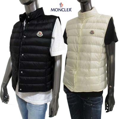 モンクレール ベスト レディース モンクレール MONCLER レディース アウター ダウンベスト LIANE リアンヌ ライアン2color チェスト部分ロゴ付きショート丈ダウンベスト アイボリー/ブラック 1A10200 53048 034/999 (R86900/R111100) 321 2023年春夏新作【送料無料】 【smtb-TK】