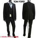 トムフォード TOM FORD メンズ セットアップ スーツ ジャケット パンツ 3ピース・マルチポケット付きセットアップスーツ ブラック 31YA4C C 9...