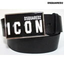 ディースクエアード DSQUARED2 メンズ 小物 ベルト レザーベルト ロゴ DSQUARED2 ICONロゴバックル付きレザーベルト ブラック BEM0326 12900001 M436 (R45100) 121 春夏【送料無料】 【smtb-TK】