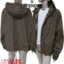 フェンディ FENDI メンズ アウター ジャケット ロゴ リバーシブル可 表地FFズッカ柄・裏地マルチストライプ柄プリント付きジップジャケット FAA615 ...