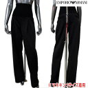 アルマーニ EMPORIO ARMANI レディース EA7 スタイルアップ バックポケットEA7ロゴ有 コットン パンツ ブラック 黒 ハイウエスト0 (R3...