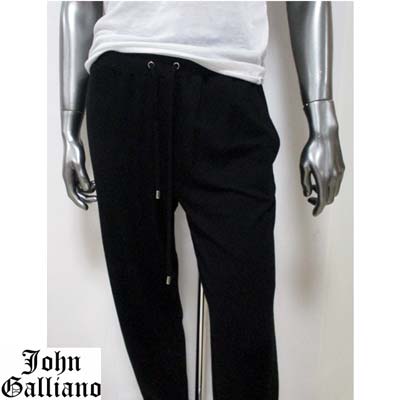 ジョンガリアーノ JOHN GALLIANO メンズ パンツ スウェットパンツ ウエスト部分ロゴ有 シンプルデザイン ブラック 黒 H121 N03 2024 BK (R23800) SF11S 【送料無料】 【smtb-TK】