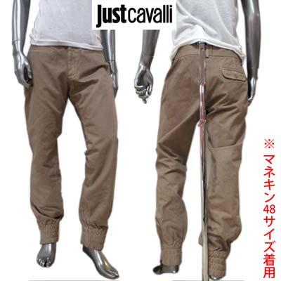 ジャストカバリ JUST CAVALLI メンズ パンツ フロントポケット バックポケット右のみ 裾部分チャックあり ブラウン 茶色 SIG 025 (R35800) IT10S H5 【送料無料】 【smtb-TK】