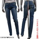 アルマーニジーンズ ARMANI JEANS レディース パンツ ボトムス デニム サイドポケット バックポケットチャック式・ロゴ有 フロントボタンロゴ有 ブルー 青 J5J44 4V 15 (R39800) 8A 【送料無料】 【smtb-TK】