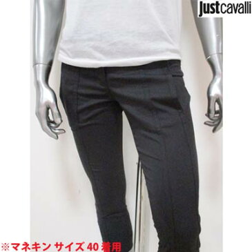 ジャストカバリ JUST CAVALLI レディース パンツ スリム ボトムス サイドポケット 七分丈 フロント・バック部分ボタンデザイン フロントボタンロゴ有 QO6121 39746 900 (R42800) 7A 【送料無料】 【smtb-TK】