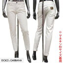 ドルチェ&ガッバーナ DOLCE&GABBANA レディース パンツ ジーンズ ボトムス ドルガバ ボタンロゴ刻印・バックポケット部分ゴールドロゴプレート・裾部...