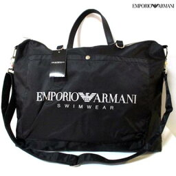 アルマーニ バッグ（メンズ） 【訳あり 持ち手レザーヒビ割れ有】エンポリオアルマーニ EMPORIO ARMANI メンズ 鞄 バッグ スイミングウェア 一般使いもできます。 フロントロゴ・2WAYスイミングウェアバッグ ブラック 211198 9S444 0020 (R24800) 9S 【送料無料】 【smtb-TK】