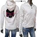 ハイドロゲン HYDROGEN レディース トップス パーカー フード付き フーディ バックビックサングラススカル・スカルロゴジップ付きジップアップパーカー ホ...