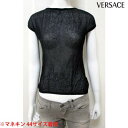 ヴェルサーチ VERSACE レディース トップス Tシャツ 半袖 ※サプライヤー保護の為タグ一部切れていますが商品に問題ありません シースルーデザインTシャツ...