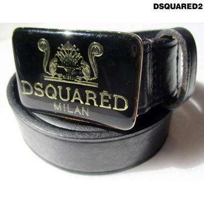 【XS/90：L/105】ディースクエアード DSQUARED2 メンズ ベルト ロゴ バックル リス・DSQUARED2ロゴバックル付きレザーベルト ブラック S74TP0363 S08281 090 (R29900) 11S【送料無料】 【smtb-TK】