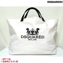 ディースクエアード DSQUARED2 メンズ 鞄 バッグ トートバッグ ロゴ ユニセックス可 ※訳アリ 全体的に汚れ有り DSQUARED2ロゴプリント付きトートバッグ 白 WD0107 39523 001 (R37800) ACM10A 【送料無料】 【smtb-TK】