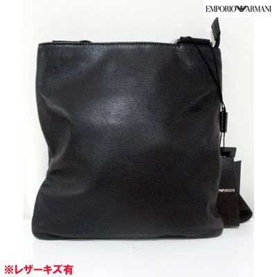 エンポリオアルマーニ EMPORIO ARMANI メンズ 鞄 バッグ ボディーバッグ ロゴ ユニセックス可 ※訳アリ レザー剥げ・キズ有 内部総柄ロゴ・イーグルロゴプレート付きレザーボディーバッグ 黒 Y4M045 YD41J 80001 (R78840) 15A 【送料無料】 【smtb-TK】