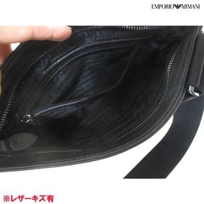 エンポリオアルマーニ EMPORIO ARMANI メンズ 鞄 バッグ ボディーバッグ ロゴ ユニセックス可 ※訳アリ レザー剥げ・キズ有 内部総柄ロゴ・イーグルロゴプレート付きレザーボディーバッグ 黒 Y4M045 YD41J 80001 (R78840) 15A 【送料無料】 【smtb-TK】