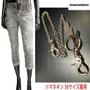 ディースクエアード DSQUARED2 レディース パンツ ボトムス デニム ロゴ サンダーボルトウォレットチェーン・ダメージ加工・クラッシュ/ホワイトペンキ加...
