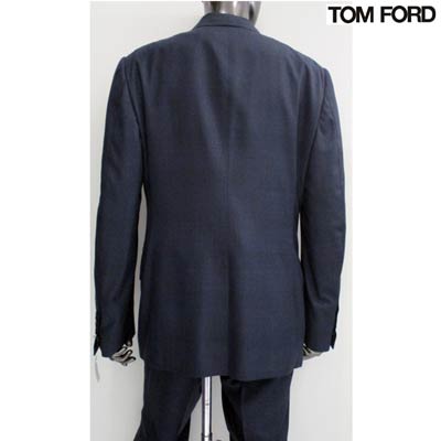 トムフォード TOM FORD メンズ アウター ジャケット スーツ ロゴ グレンチェック柄・セットアップスーツ ネイビー IMG18282 IMG 8282 (R538000) 91S 【送料無料】 【smtb-TK】