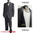 ヴェルサーチ VERSACE メンズ アウター ジャケット スーツ ロゴ シンプルデザイン・ストライプ柄・セットアップスーツ グレー 28WSVA D922 W...