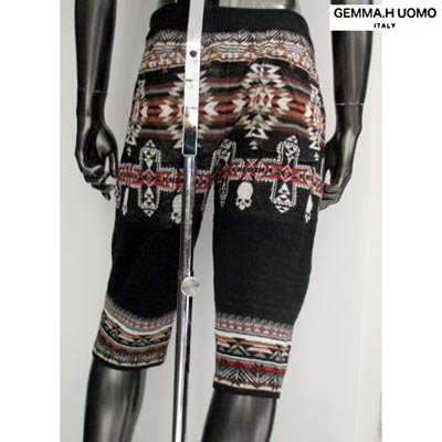 ジャンマアッカウォモ GEMMA H UOMO メンズ パンツ ボトムス ハーフパンツ ロゴ ネイティブ柄・スカルロゴ付きハーフパンツ マルチカラー UVL-JQ13 THCALZ 1 MALTI (R28350) DB13S 【送料無料】 【smtb-TK】