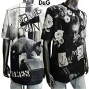 ドルチェ&ガッバーナ(DOLCE&GABBANA)ドルガバ メンズ Tシャツ カットソー 半袖 ロゴ フラワーパッチ付ジェームスディーン・マルチ転写プリントカットソー ブラック 黒 G8GD1Z G7IDW (R80460) 61A 【送料無料】 【smtb-TK】