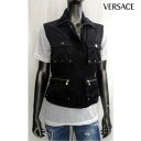 ヴェルサーチ VERSACE レディース アウター トップス 羽織 ベスト ジレ マルチポケット付きベスト ブラック 30847 111814 002 (R49...