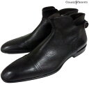 チェザーレパチョッティ CESARE PACIOTTI メンズ 靴 レザー ロゴ ダガーロゴプレートベルト付チャッカブーツ ブラック 5646471 11 (R...