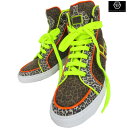 フィリッププレイン PHILIPP PLEIN レディース 靴 ハイカット ロゴ HAPPYパッチワーク・ロゴプレート付レオパード柄ハイカットスニーカー ブラウ...