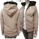 ハイドロゲン HYDROGEN レディース トップス パーカー ボア フーディー ロゴ チェスト部分ロゴ刺繍・袖裏部分スカルストライブ柄付ボアジップアップジャケ...