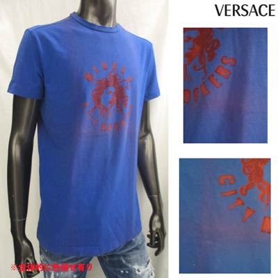 륵 VERSACE  ȥåץ T   Ū˿ͭ ǥ塼ץդT ֥롼 GY2708 2168...