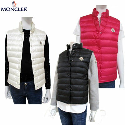 モンクレールMONCLERレディースアウターダウンベストダウンベストLIANEロゴ3colorチェスト部分MONCLERロゴ付きダウンベスト白/黒/ピンク483039953048034/999/56271S(R80800)【送料無料】【smtb-TK】