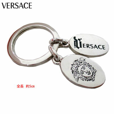 【完売】ヴェルサーチ VERSACE ユニセックス キーホルダー アクセサリー ブランド 男女兼用 メデューサ ロゴ シルバー PC25ML 3812A 0096 4S (R23800)