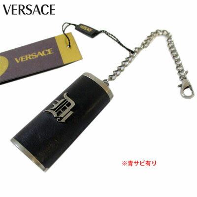 ヴェルサーチ VERSACE メンズ 小物 ライターケース ※訳アリ 青サビ有 ※コンビニに売ってるBICのミニライター専用のケースです ロゴプレート付きライターケース P38502 VT1 41V 7S (R14800)