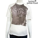 ルシアンペラフィネ lucien pellat-finet レディース トップス Tシャツ 半袖 ロゴ ジュエリーネックレスプリントTシャツ ホワイト EVF1...