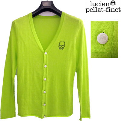 ルシアンペラフィネ lucien pellat-finet レディース トップス カーディガン ロゴ ユニセックス可 ラインストーンスカルロゴ付カーディガン ラ...