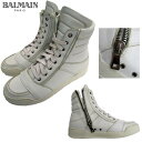 バルマン BALMAIN メンズ 靴 スニーカー ハイカットスニーカー サイドジップ付ハイカットスニーカー ホワイト 白 T300 BA40P 100 (R11...