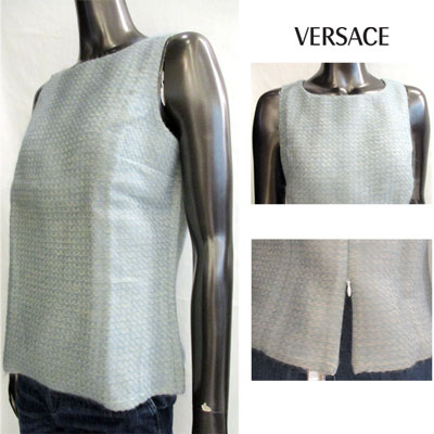 樂天商城 - ヴェルサーチ VERSACE レディース 網目模様ノースリーブシャツ 048030118052 009 SIGTSHD0029a(R19800)