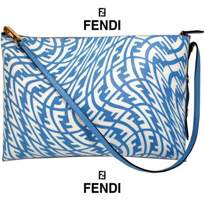 フェンディ FENDI レディース 鞄 バッグ 手持ちバッグ セカンドバッグ ロゴ 総柄FFズッカ柄ロゴ・ジップFENDIロゴ刻印付ショルダーバッ..