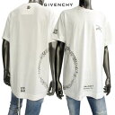 ジバンシー GIVENCHY メンズ トップス Tシャツ 半袖 カットソー ロゴ GIVENCHYオールドイングリッシュ字体ロゴ・サイクルチェーン・マルチロゴプリント付Tシャツ BM714Y3 Y6B 100 (R80300) 122 秋冬【送料無料】 【smtb-TK】