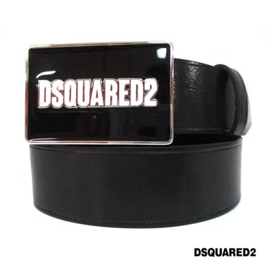 ディースクエアード DSQUARED2 メンズ 小物 ベルト レザーベルト ロゴ バックル表側/裏側 レザー部分表側/裏側ロゴ刻印付きレザーベルト ブラック BEM0277 12904309 M436 (R42900) 122 秋冬【送料無料】 【smtb-TK】