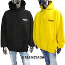 バレンシアガ BALENCIAGA メンズ トップス パーカー フーディー ロゴ 2color チェスト/バック部分BALENCIAGAキャンペーンロゴ刺繍付き...