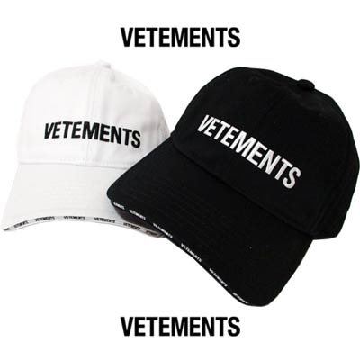 ヴェトモン VETEMENTS メンズ 帽子 キャップ ロゴ 2color ユニセックス可 ツバ部分/裏地ロゴプリント フロントVETEMENTS/バックLIMITED EDITION刺繍付キャップ 白/黒 UA52CA200W/B WHITE/BLACK (R41800) 122 秋冬【送料無料】 【smtb-TK】